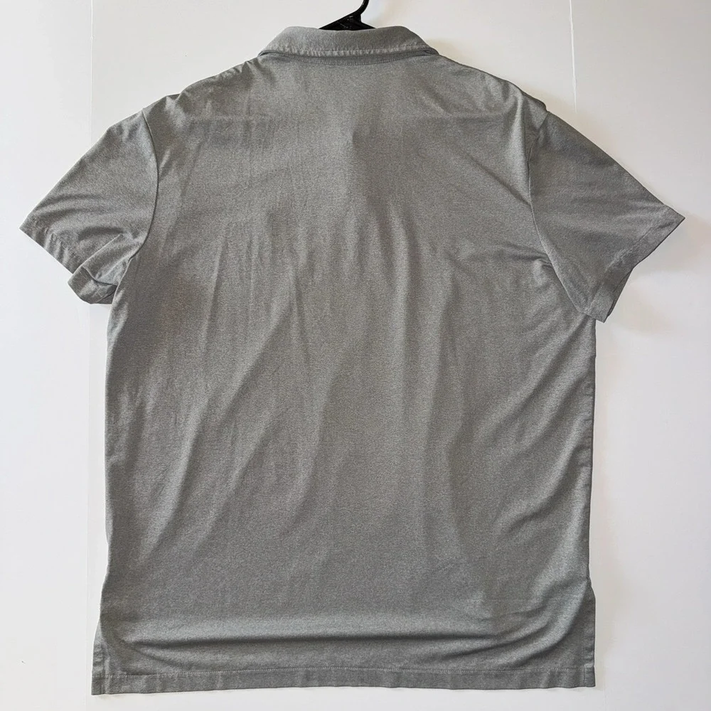 Men's XL Polo Ralph Lauren Performance Polo Shirt Gray Short Sleeve Button Logo
